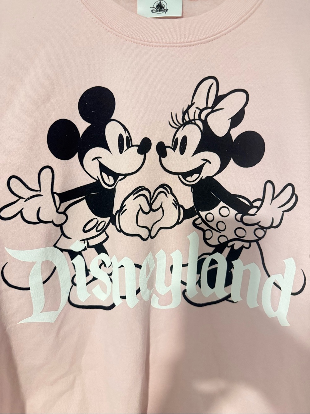 VIRAL Disney VALENTINES LOVE Pink Mickey & Minnie Graphic Crewneck Sweatshirt - Picture 2 of 5